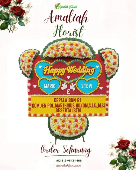 Papan Bunga Pernikahan Sobrah